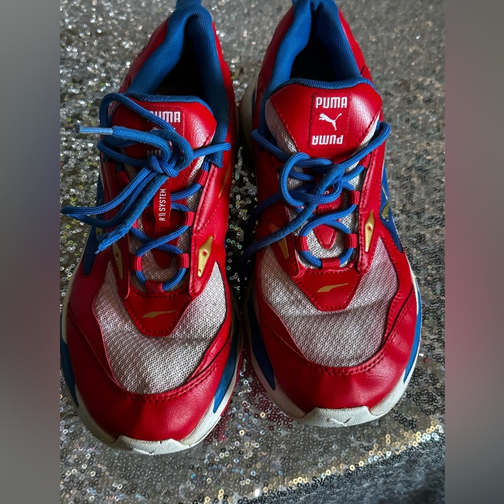 Puma RsFast Dynamic Red and Blue Athletic Men Sneakers Shoes Size 9.5 - Picture 6 of 16